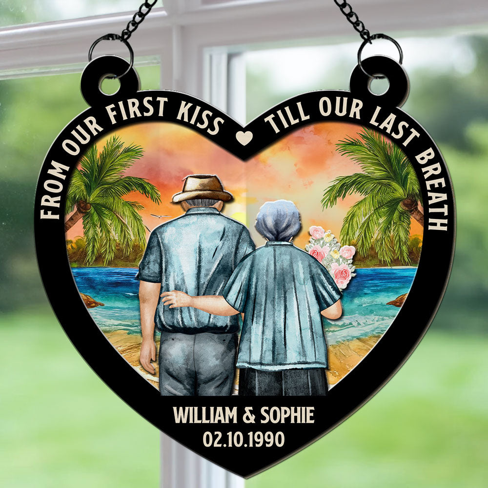 From Our First Kiss - Personalized Custom Suncatcher