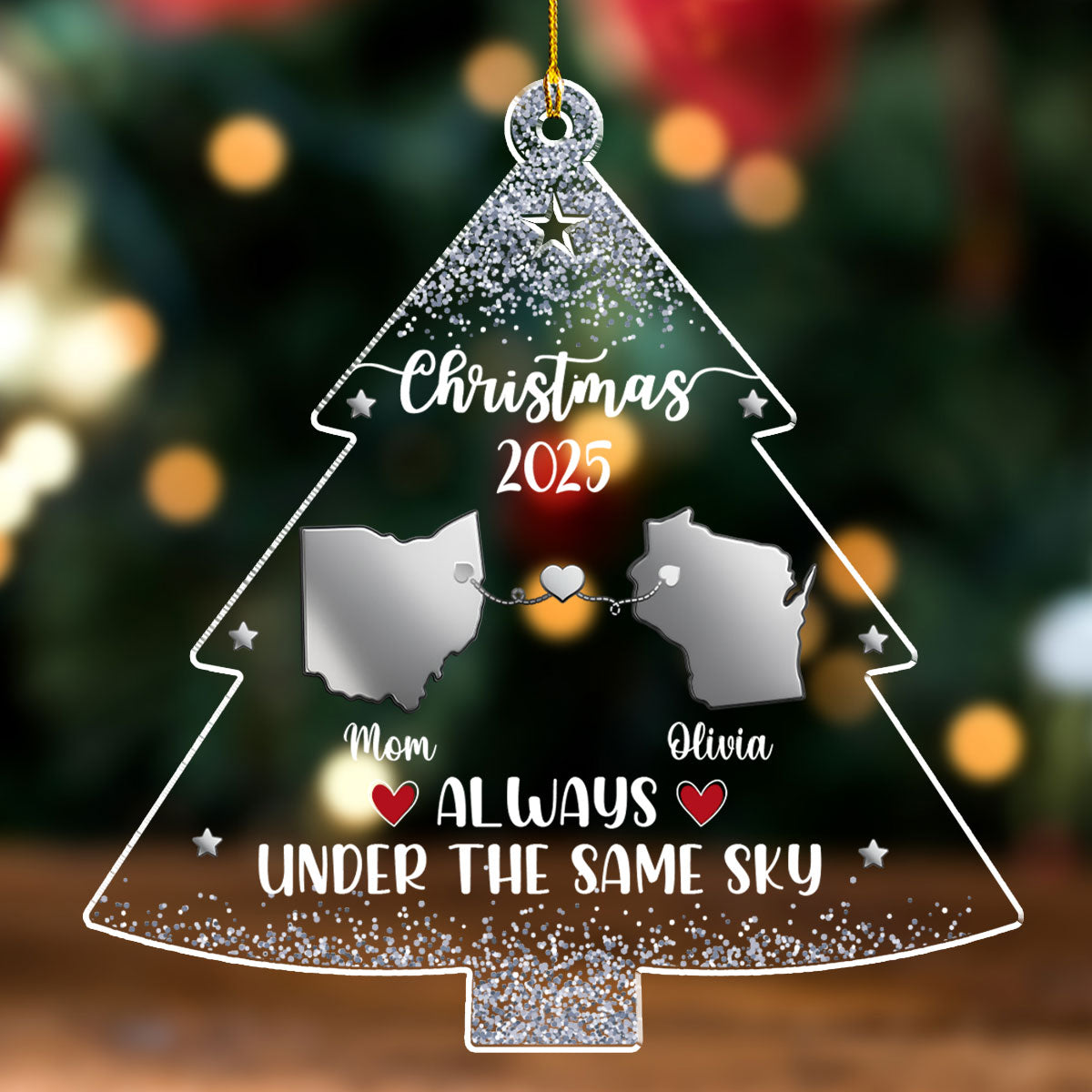 Under The Same Sky - Personalized Custom Acrylic Ornament