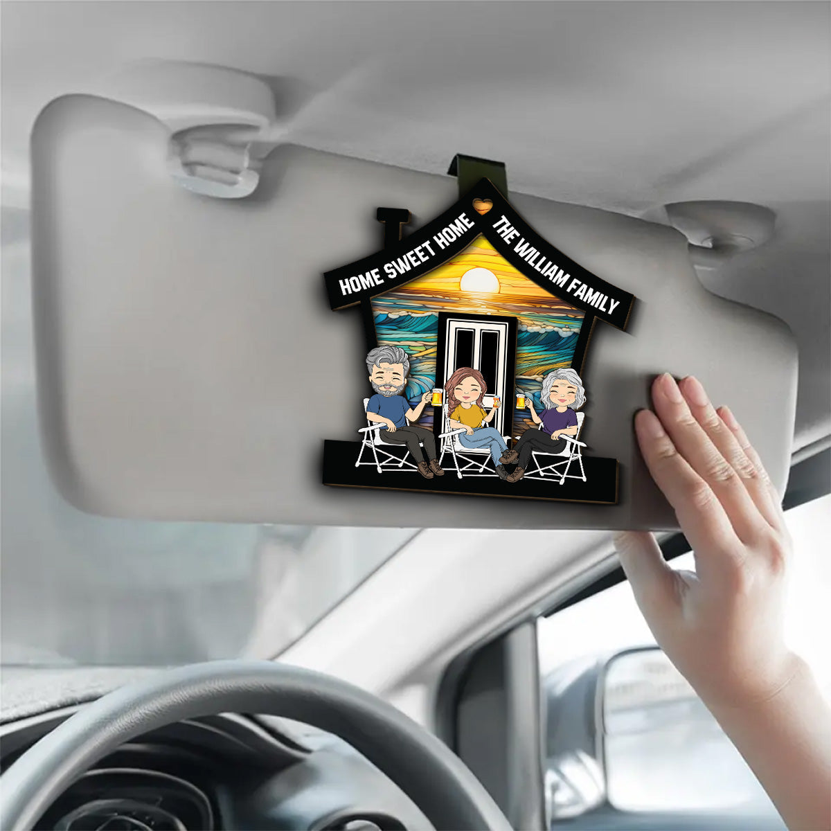 Sweet Home - Personalized Custom Car Visor Clip