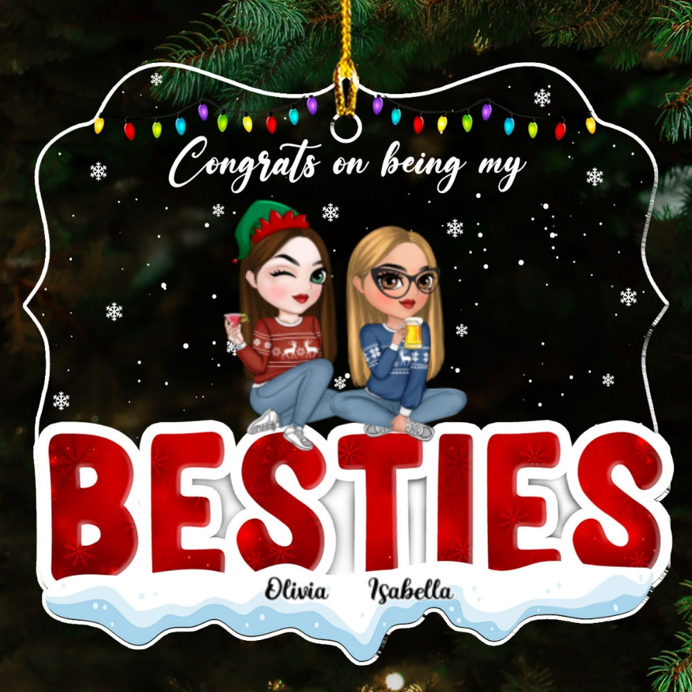 Lucky Bestie - Personalized Custom Acrylic Ornament