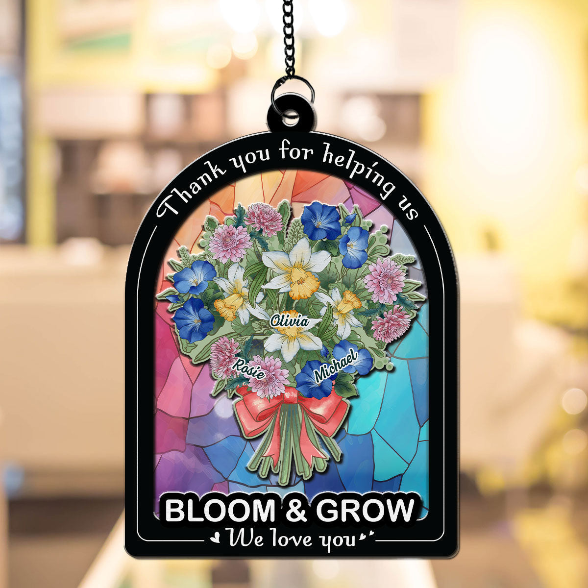 Love You A Bunch - Personalized Custom Suncatcher