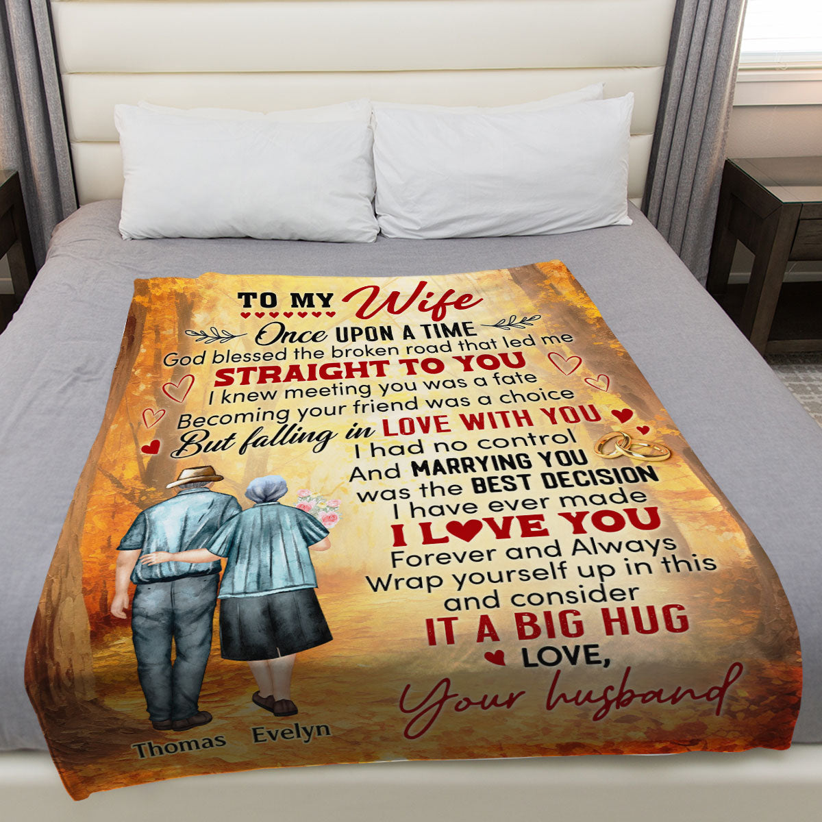 Once Upon A Time - Personalized Custom Fleece Blanket