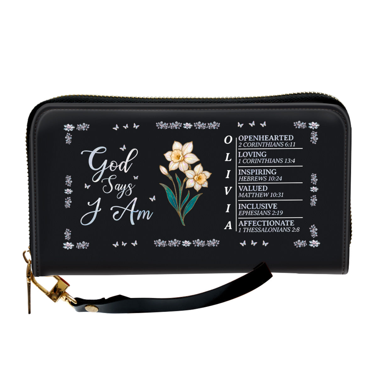 God Says I Am - Personalized Custom Leather Wallet