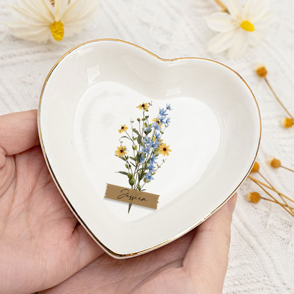 Bloom Where You Are Planted - Personalized Custom Jewelry Dish