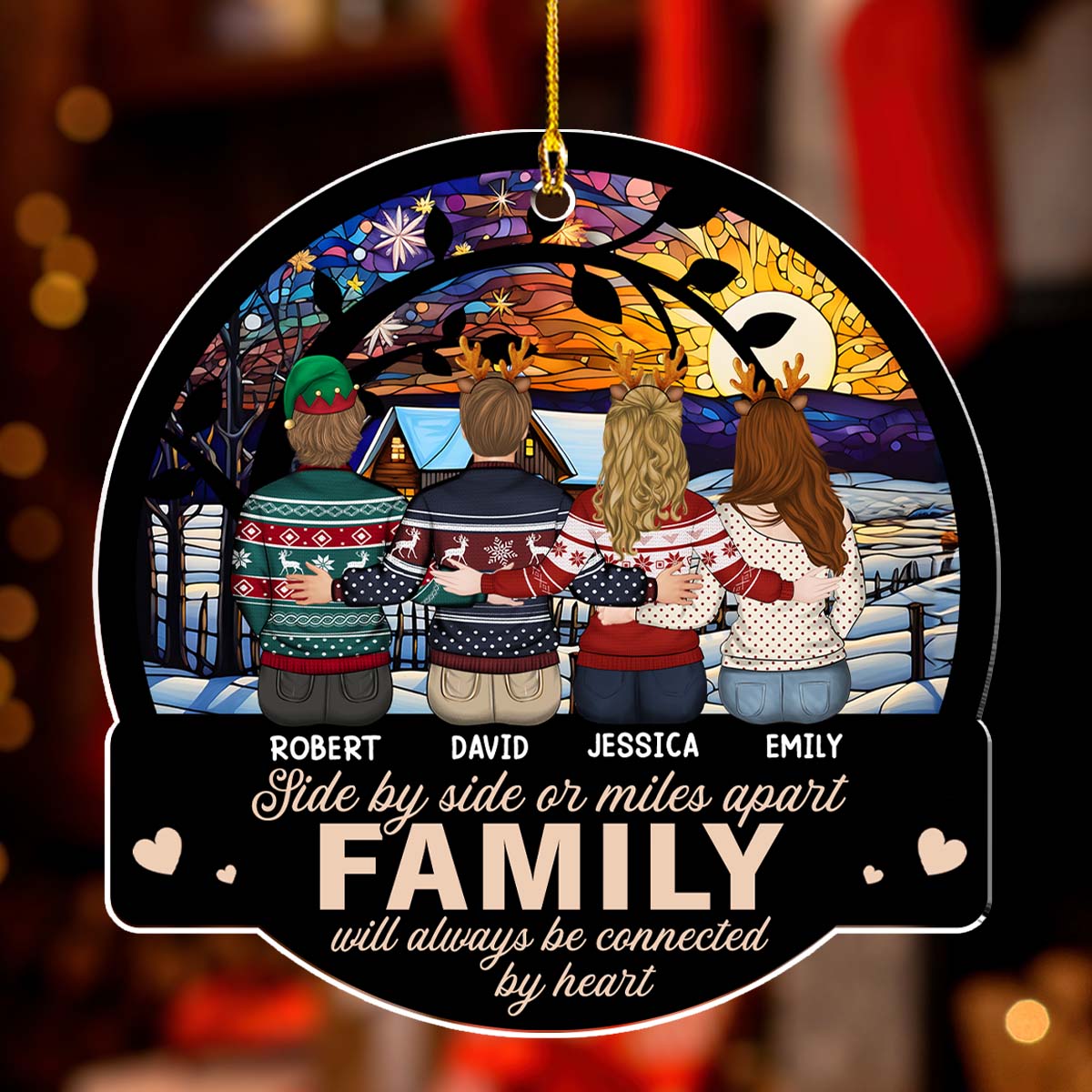 Circle Of Love - Personalized Custom Acrylic Ornament