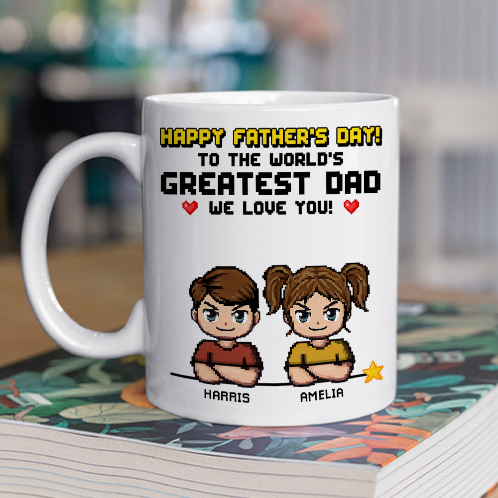 Greatest Dad We Love You - Personalized Custom Coffee Mug