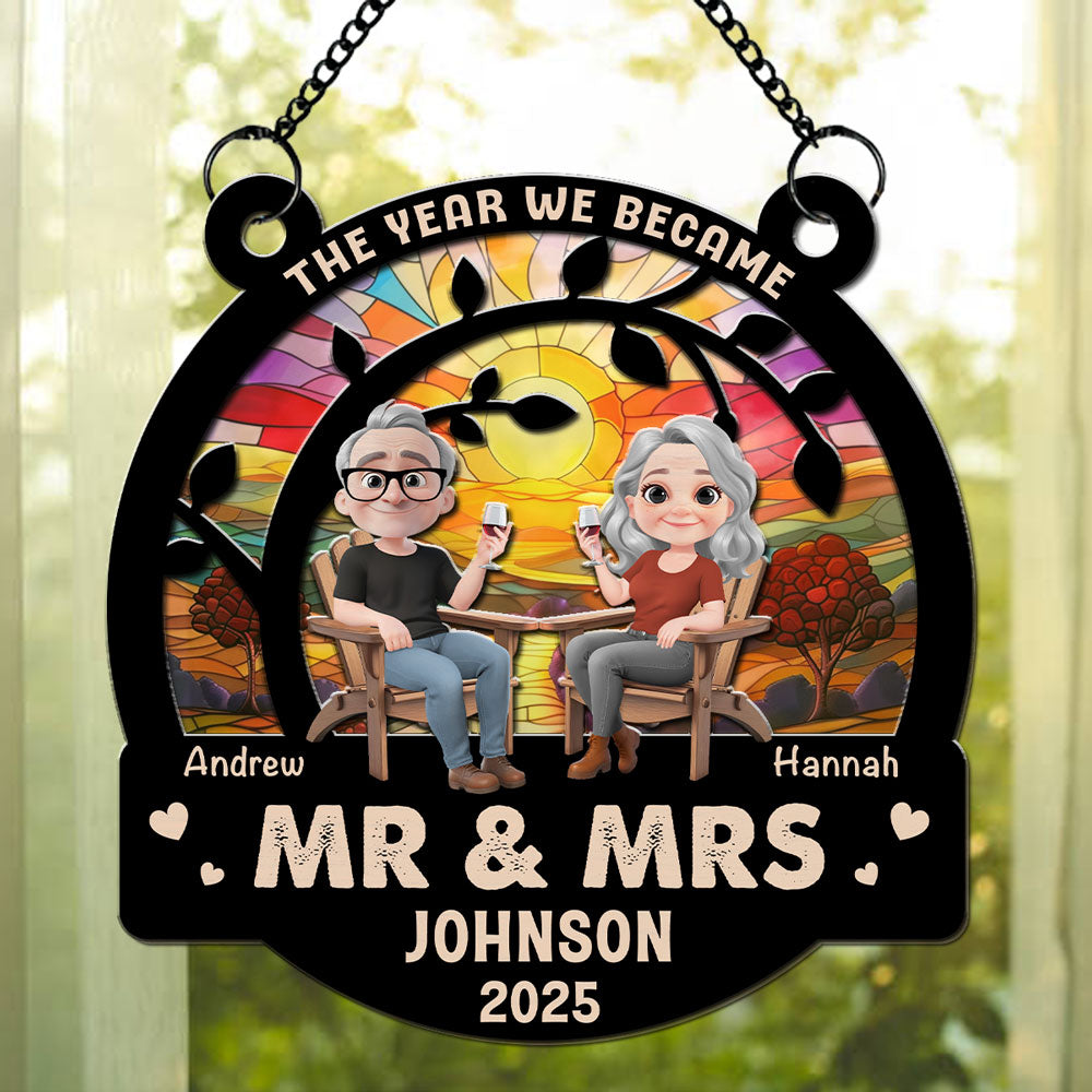 We Said Yes To Forever - Personalized Custom Suncatcher