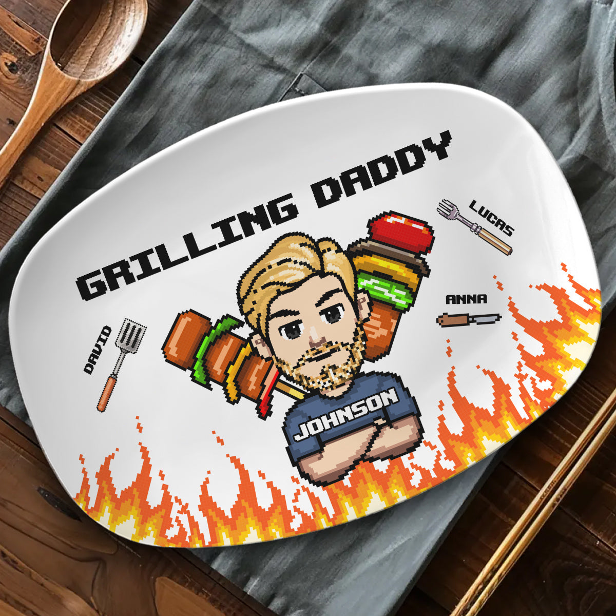 Grilling Dad - Personalized Custom Platter