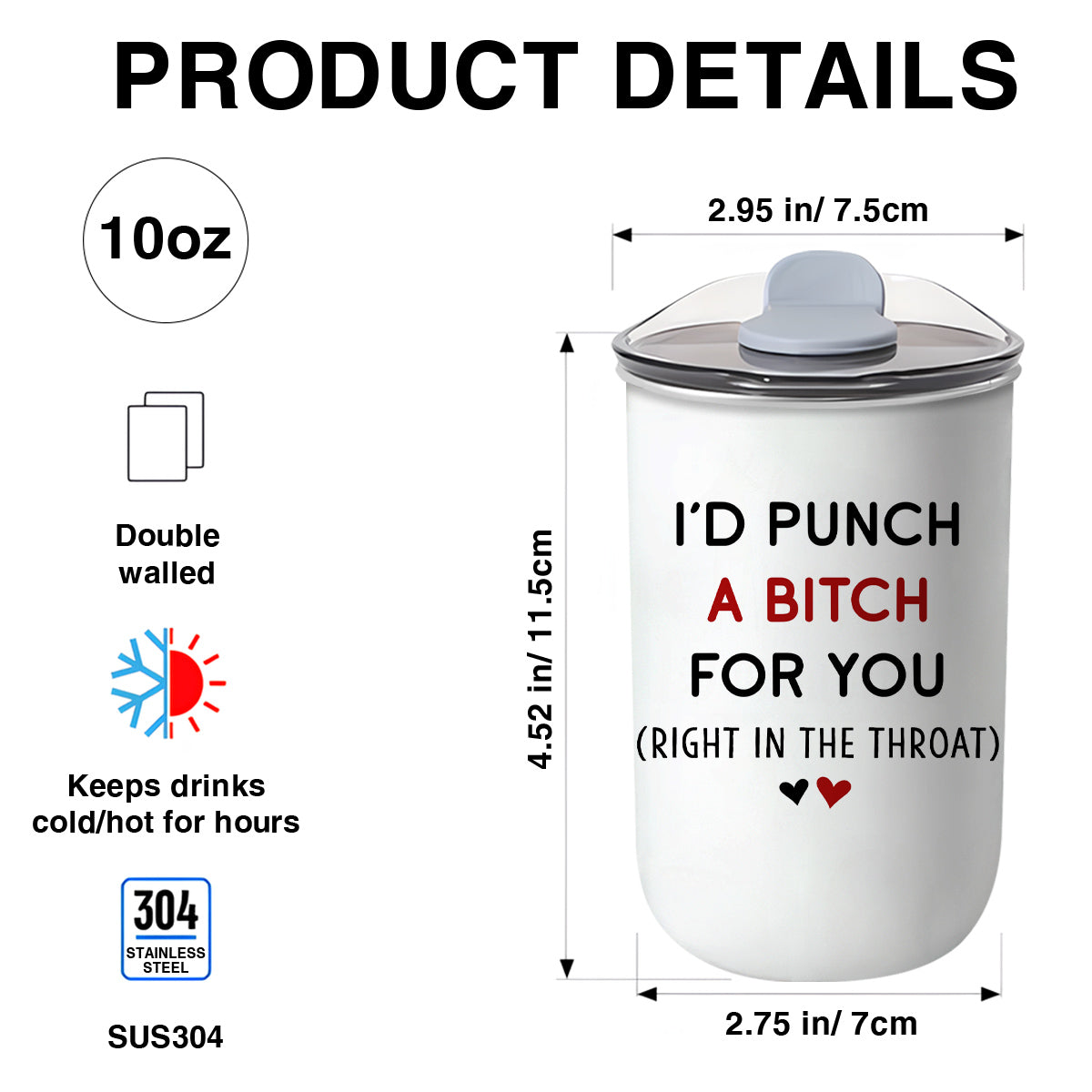 Punch For You - Personalized Custom 10oz Tumbler