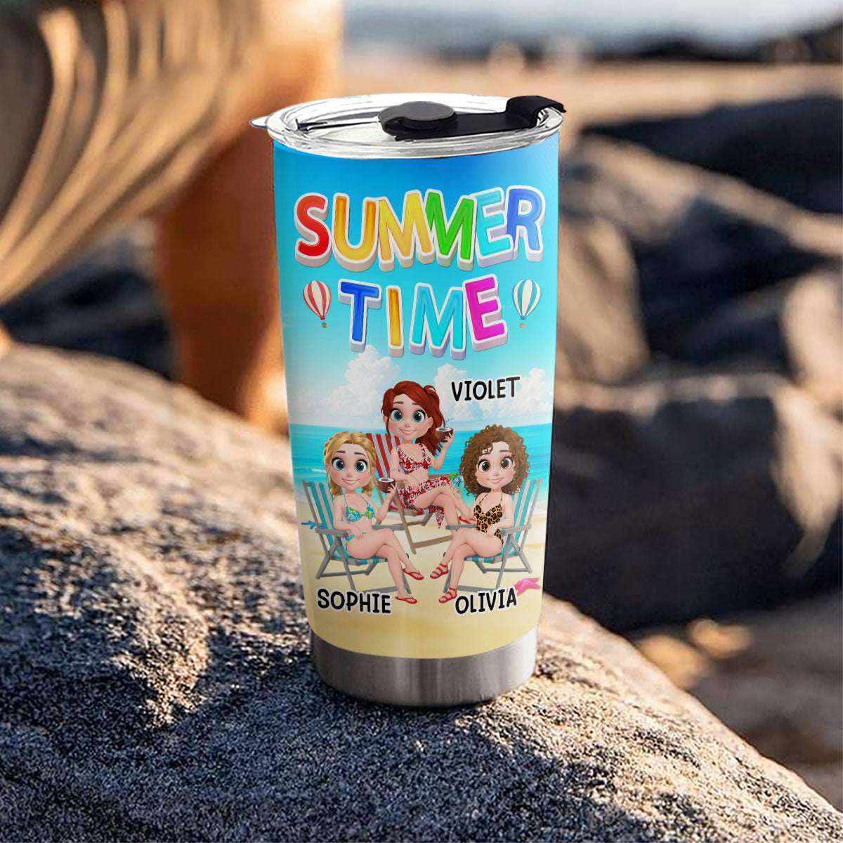 Besties Summer - Personalized Custom Tumbler