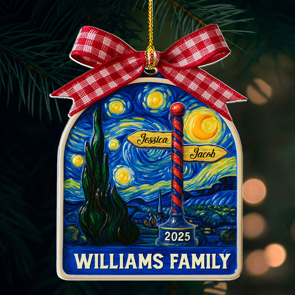 Festive Family Nights - Personalized Custom Acrylic Ornament