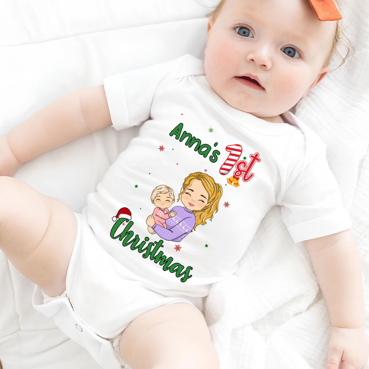 Baby First Christmas - Personalized Custom Baby Onesie