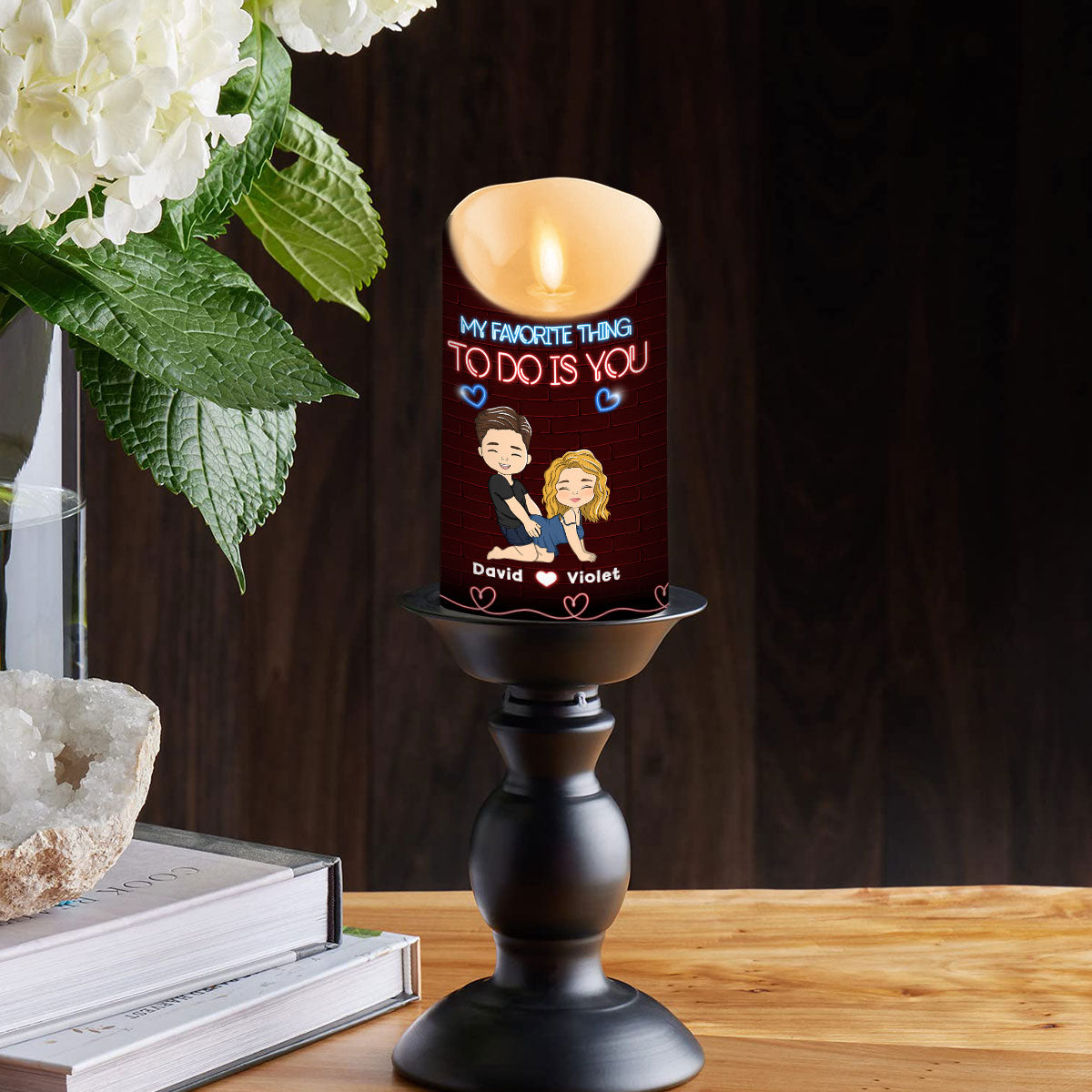 My Favorite Thing - Personalized Custom LED Candle