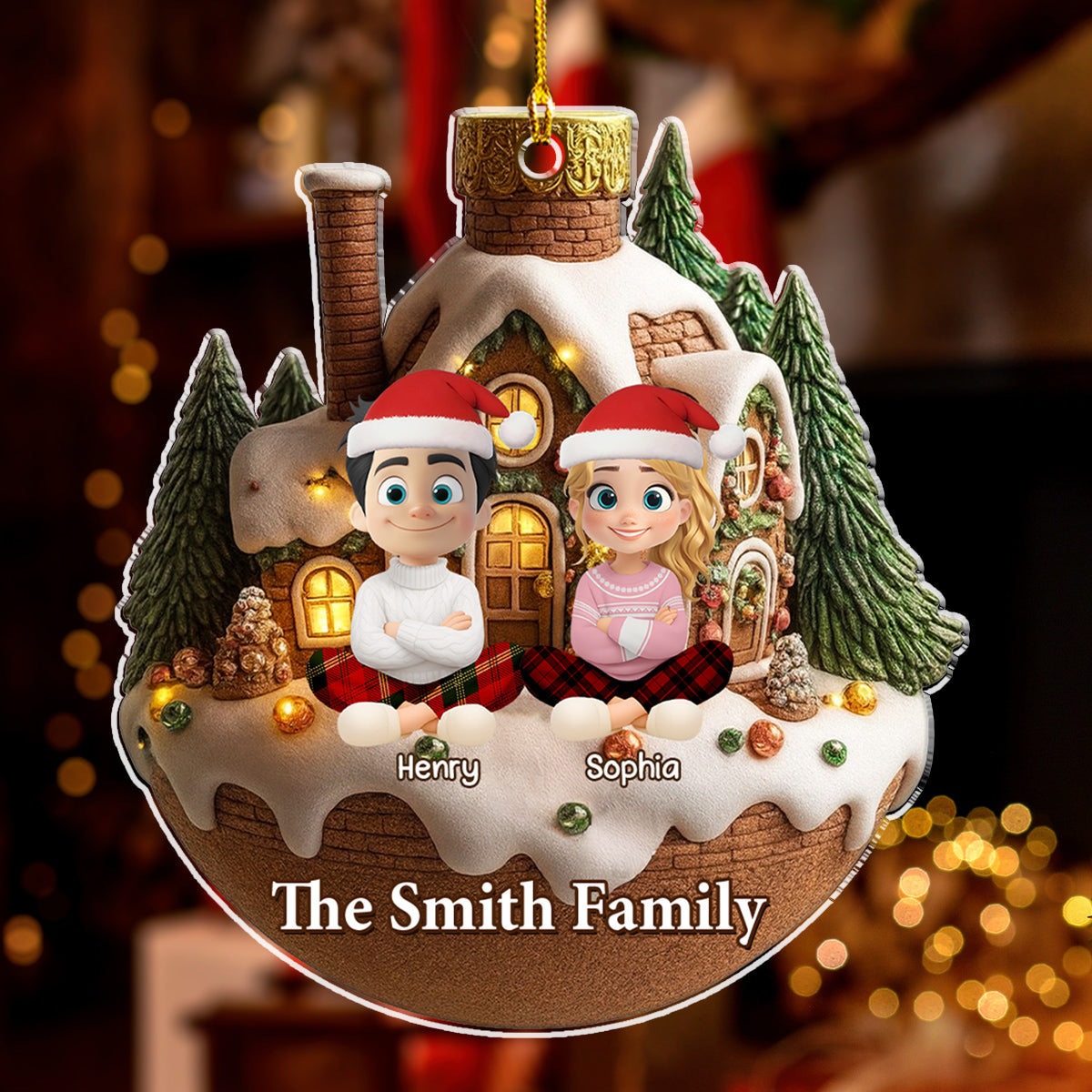 Winter Wonderland House - Personalized Custom Acrylic Ornament