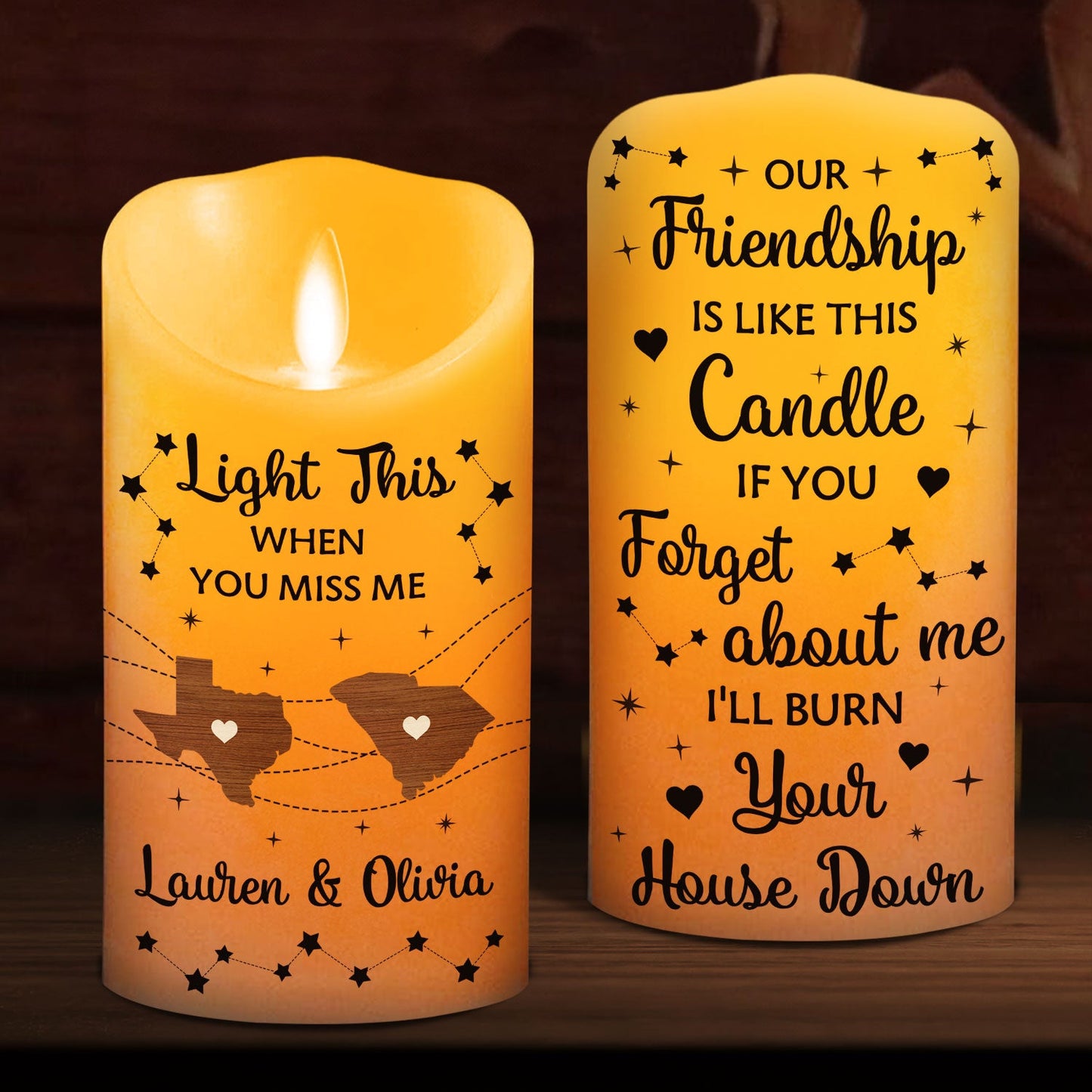 Light This When You Miss Me - Personalized Custom LED Candle