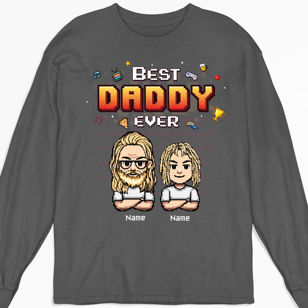 Best Dad Pixel - Personalized Custom Shirt