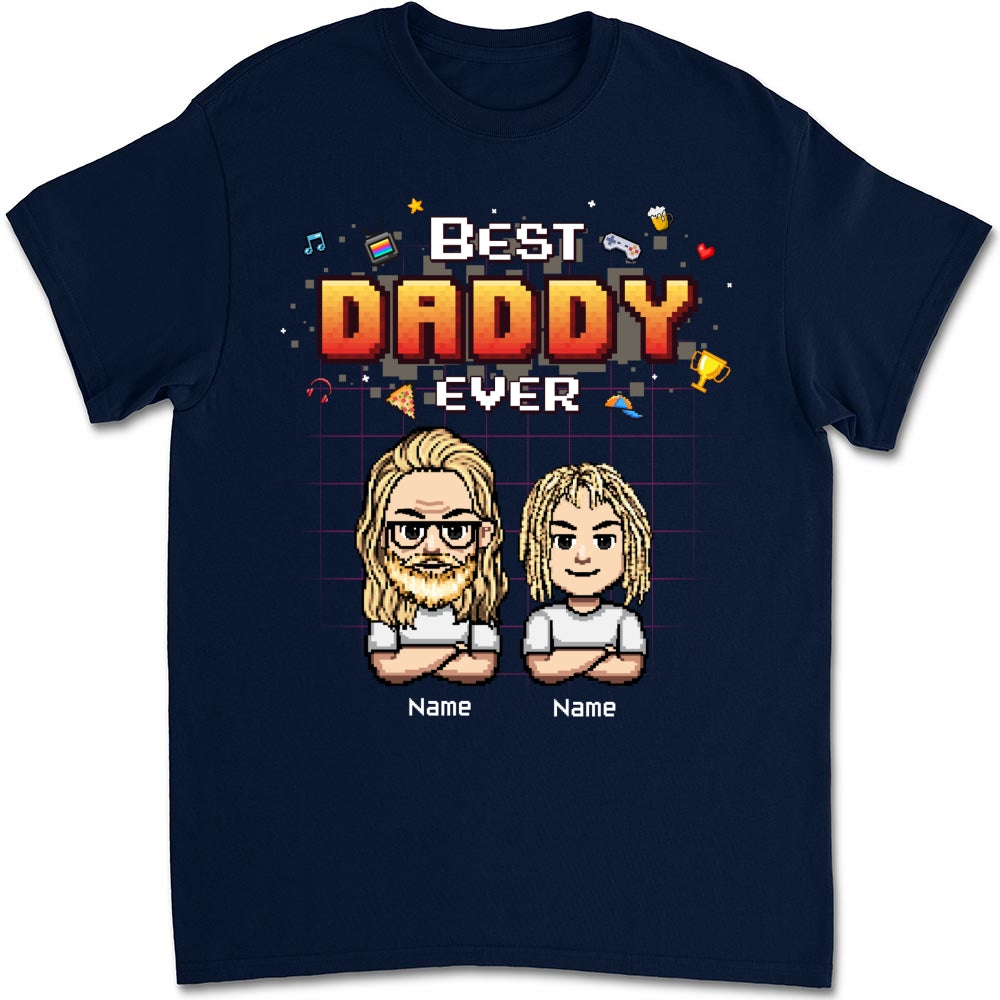 Best Dad Pixel - Personalized Custom Shirt