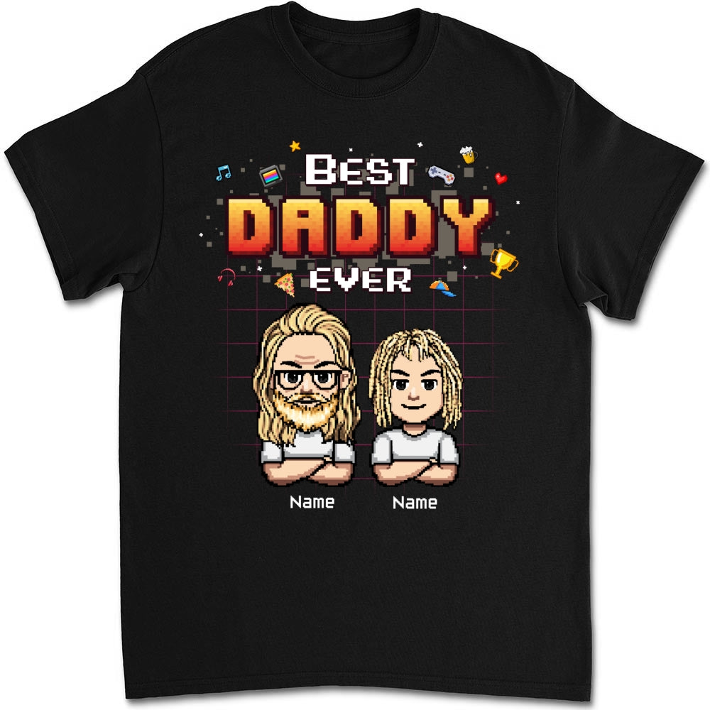 Best Dad Pixel - Personalized Custom Shirt