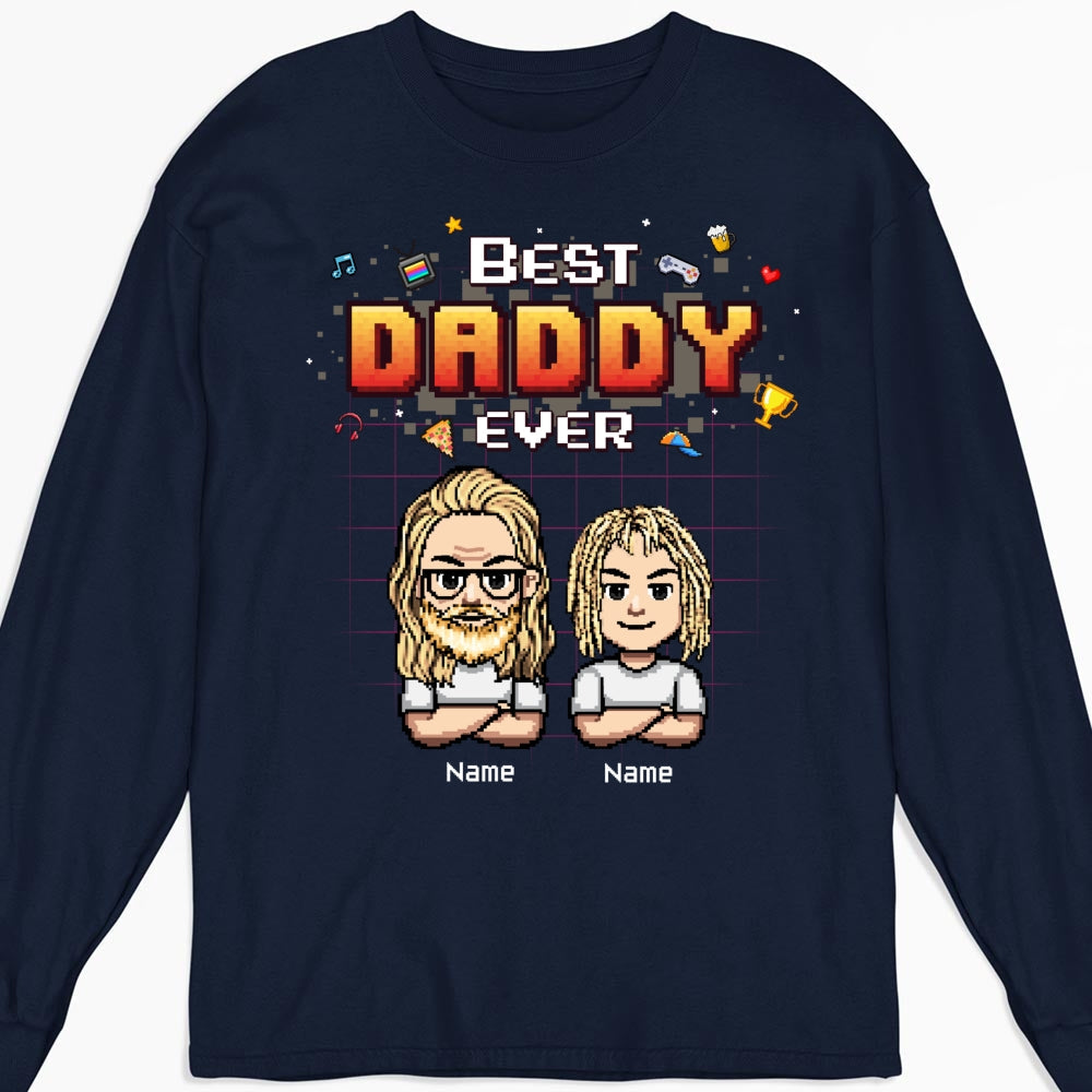 Best Dad Pixel - Personalized Custom Shirt