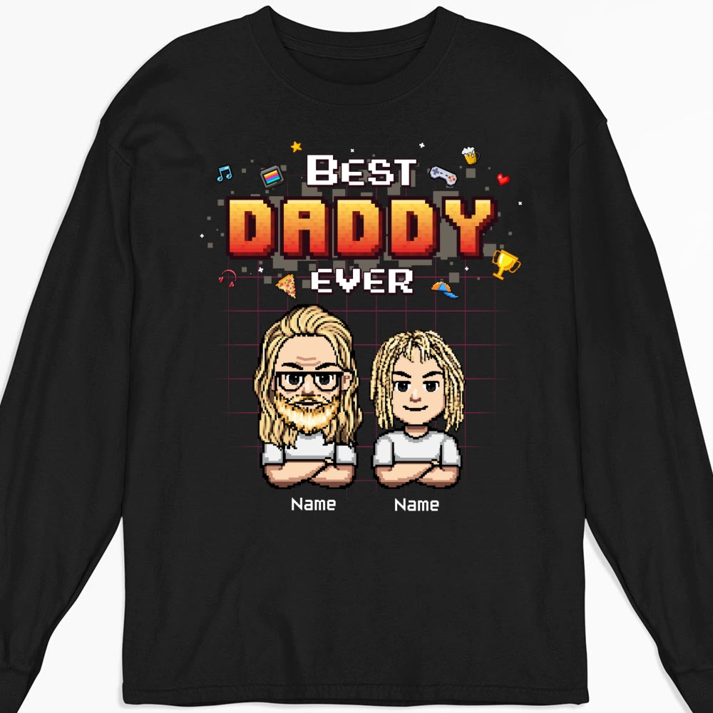 Best Dad Pixel - Personalized Custom Shirt