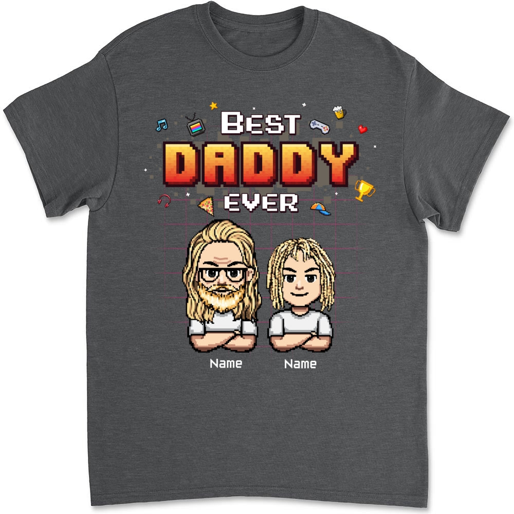 Best Dad Pixel - Personalized Custom Shirt