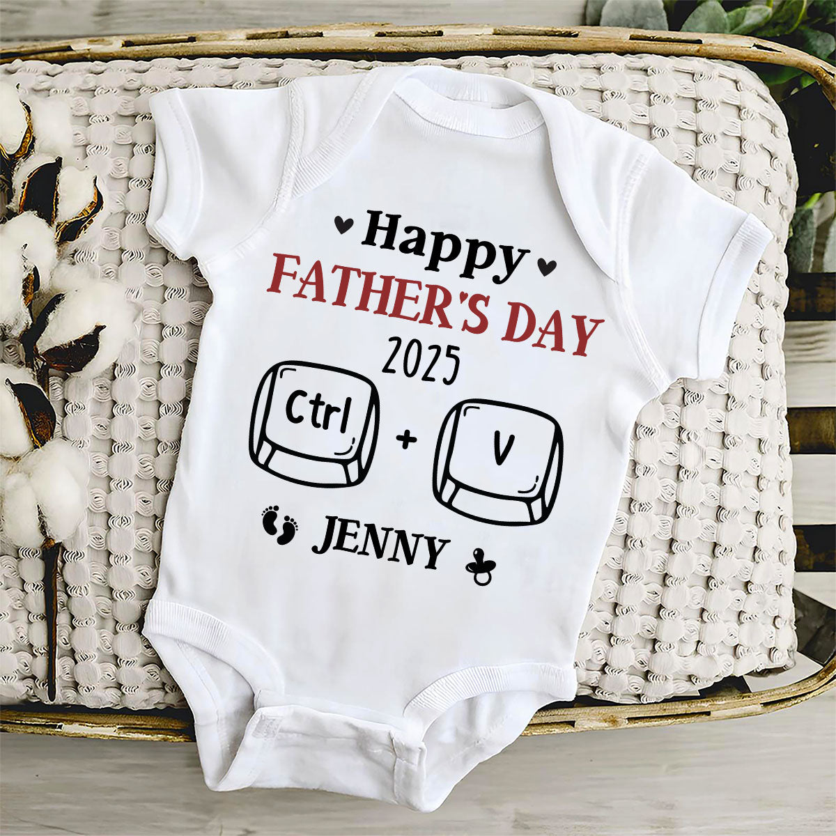 Father And Baby Matching - Personalized Custom T-shirt And Onesie