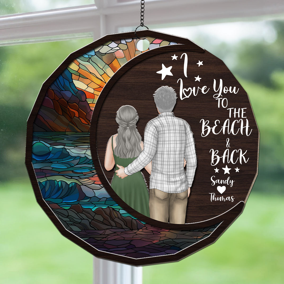 Beach & Back - Personalized Custom Suncatcher