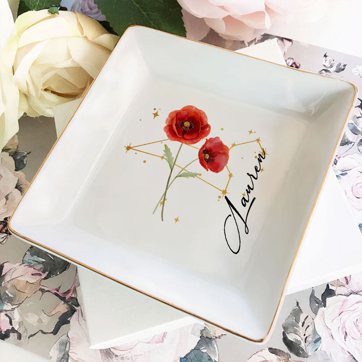 Friendship Written In The Stars - Personalized Custom Jewelry Dish