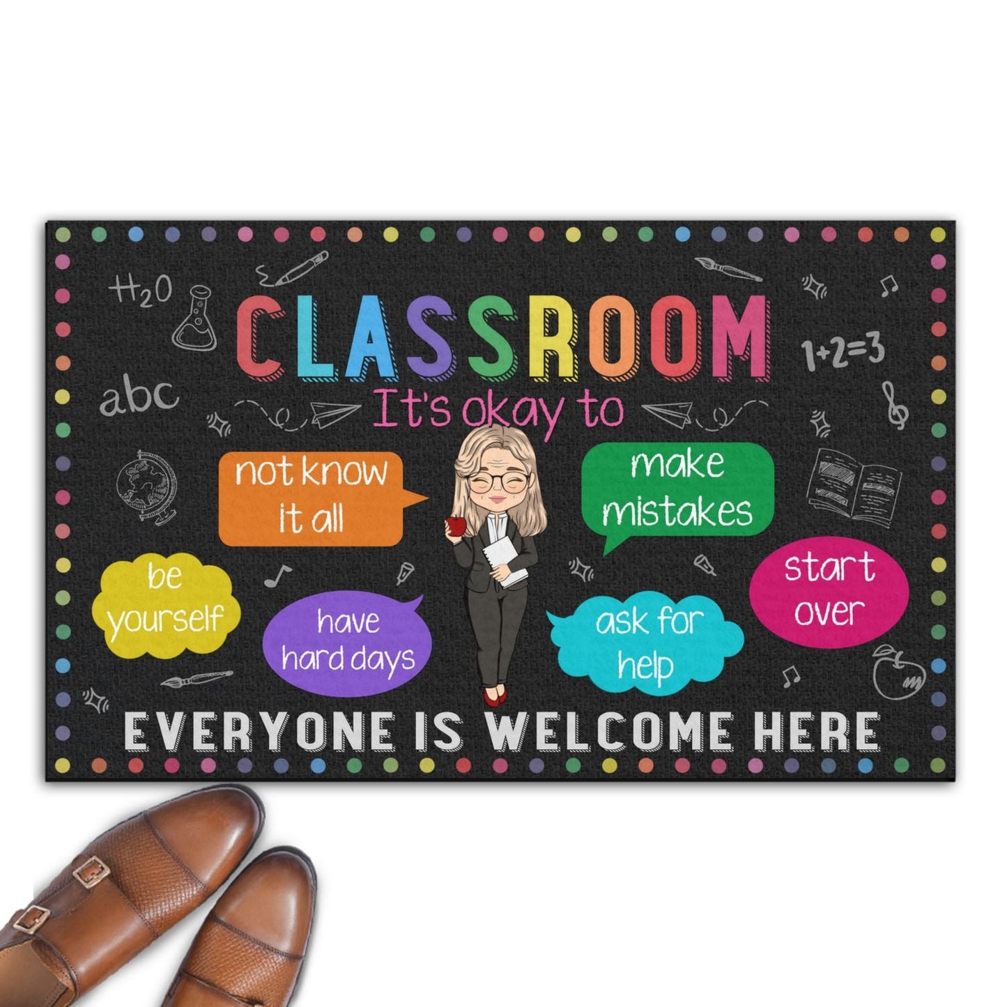 In My Classroom Everything Is Okay - Personalized Custom Doormat