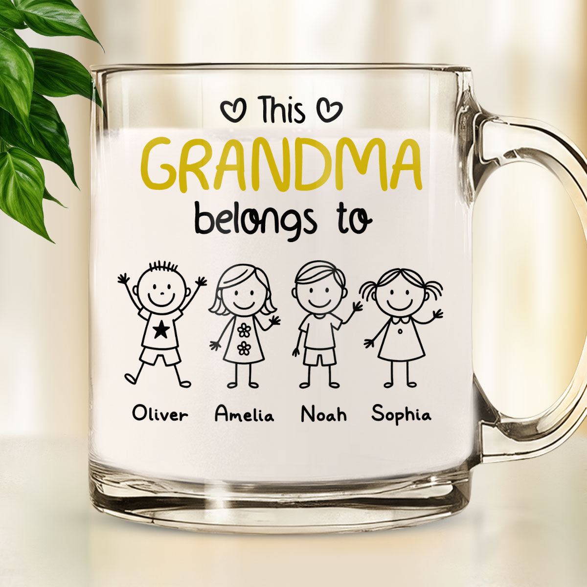 This Special Grandma Belongs To - Personalized Custom Glass Mug