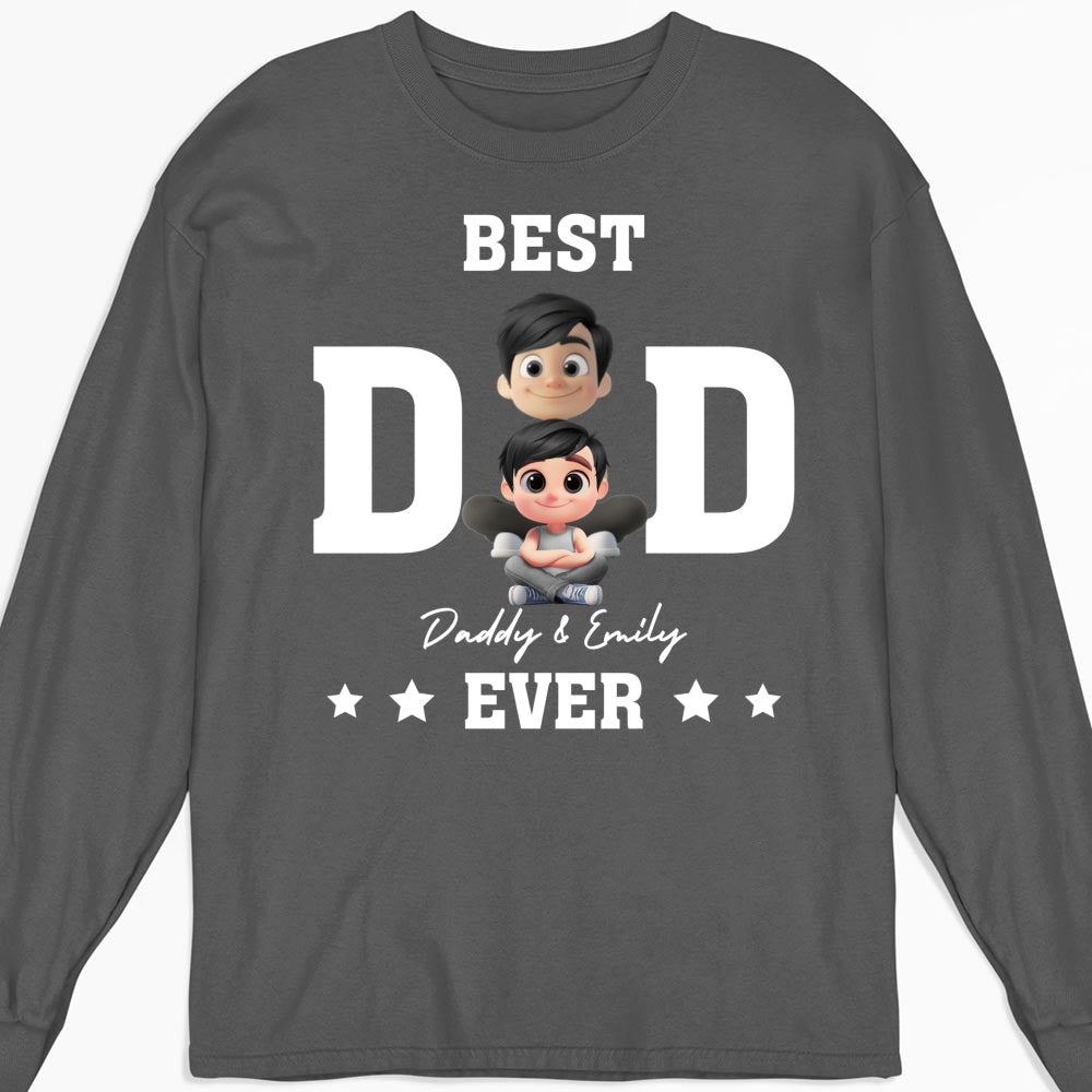 Best Dad And Awesome Kid - Personalized Custom Shirt