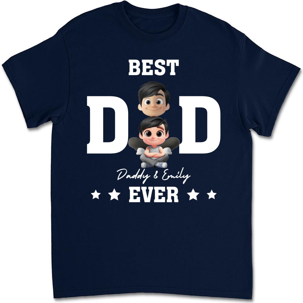 Best Dad And Awesome Kid - Personalized Custom Shirt