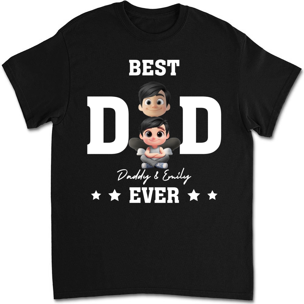 Best Dad And Awesome Kid - Personalized Custom Shirt