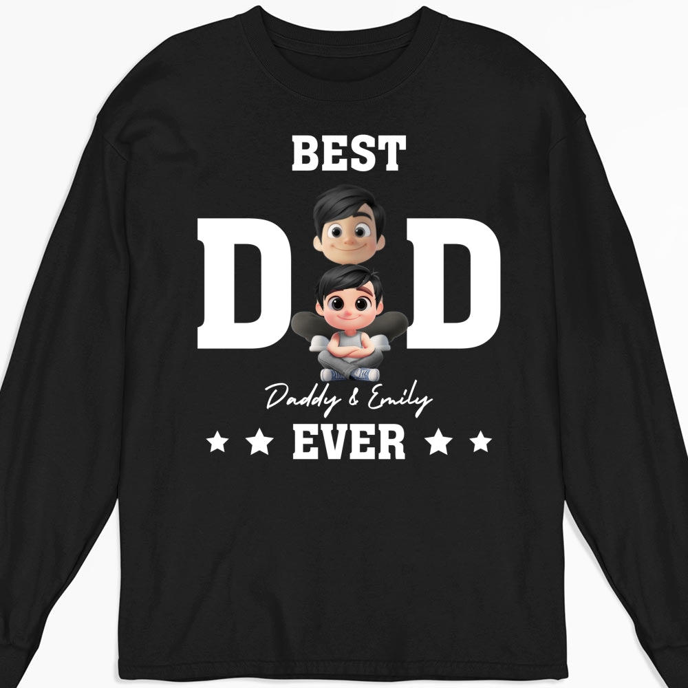 Best Dad And Awesome Kid - Personalized Custom Shirt
