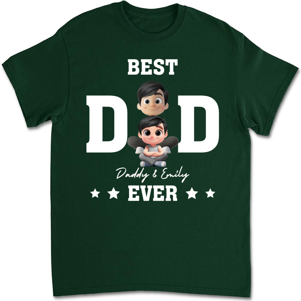 Best Dad And Awesome Kid - Personalized Custom Shirt
