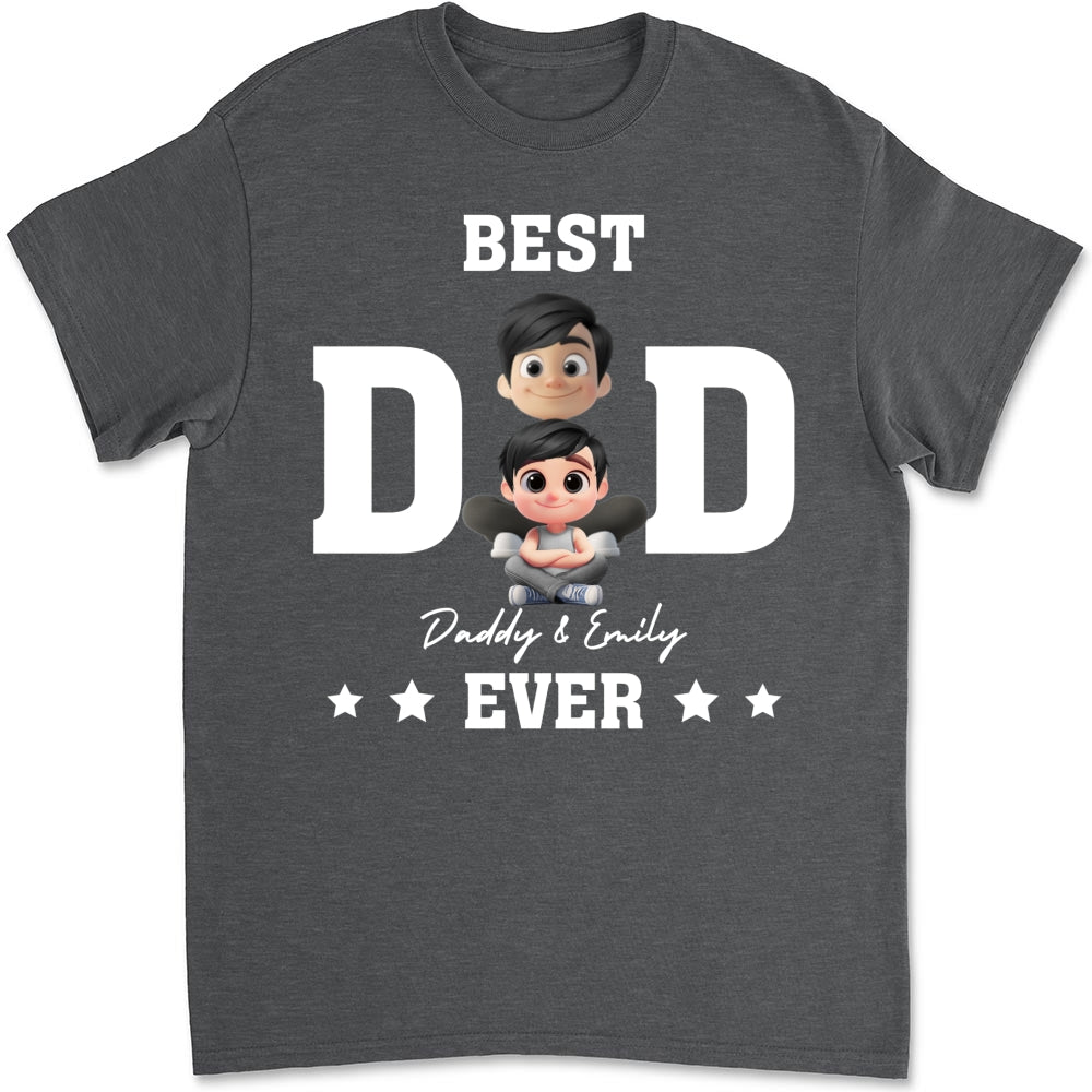 Best Dad And Awesome Kid - Personalized Custom Shirt