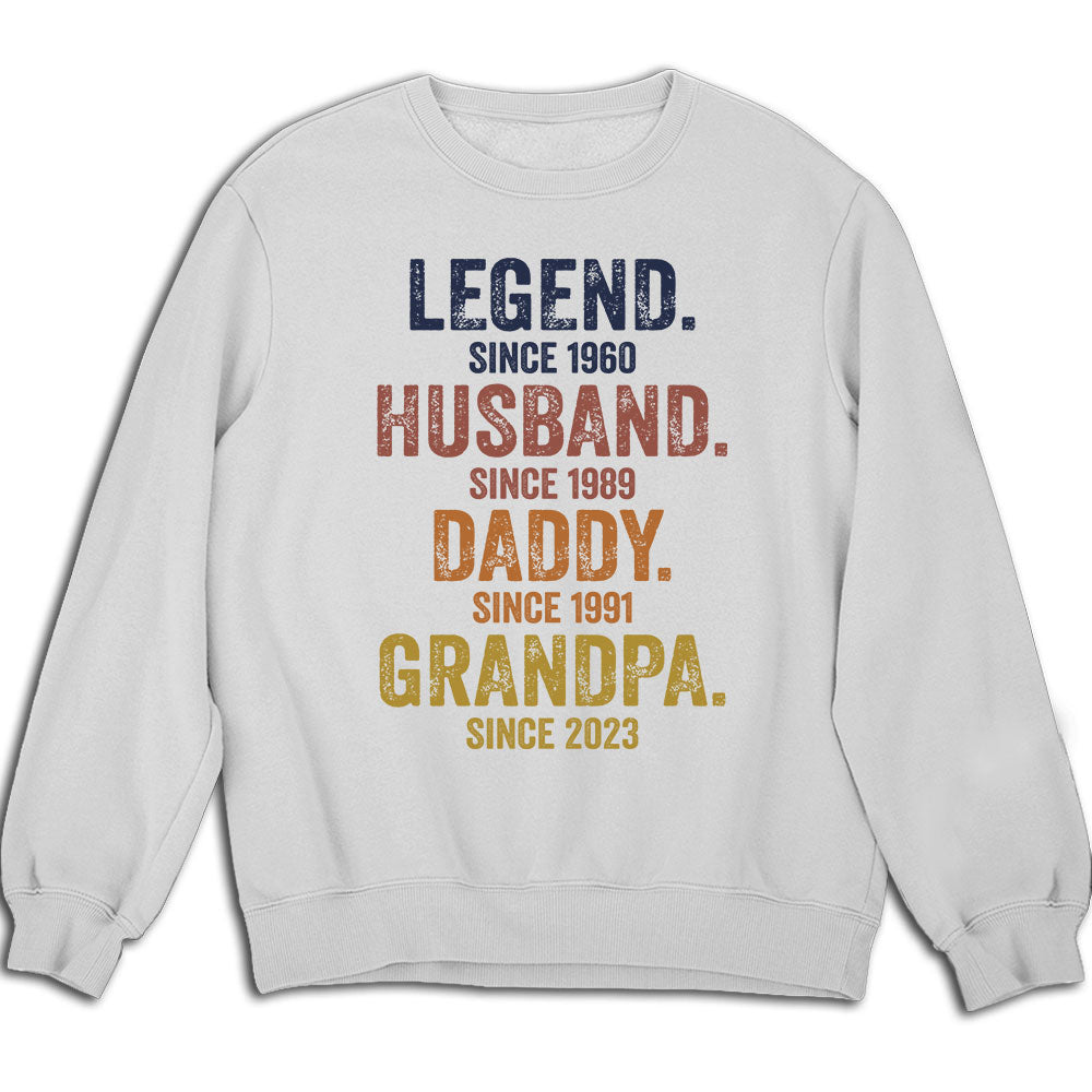 Legend Husband Dad Papa - Personalized Custom Shirt Light Version