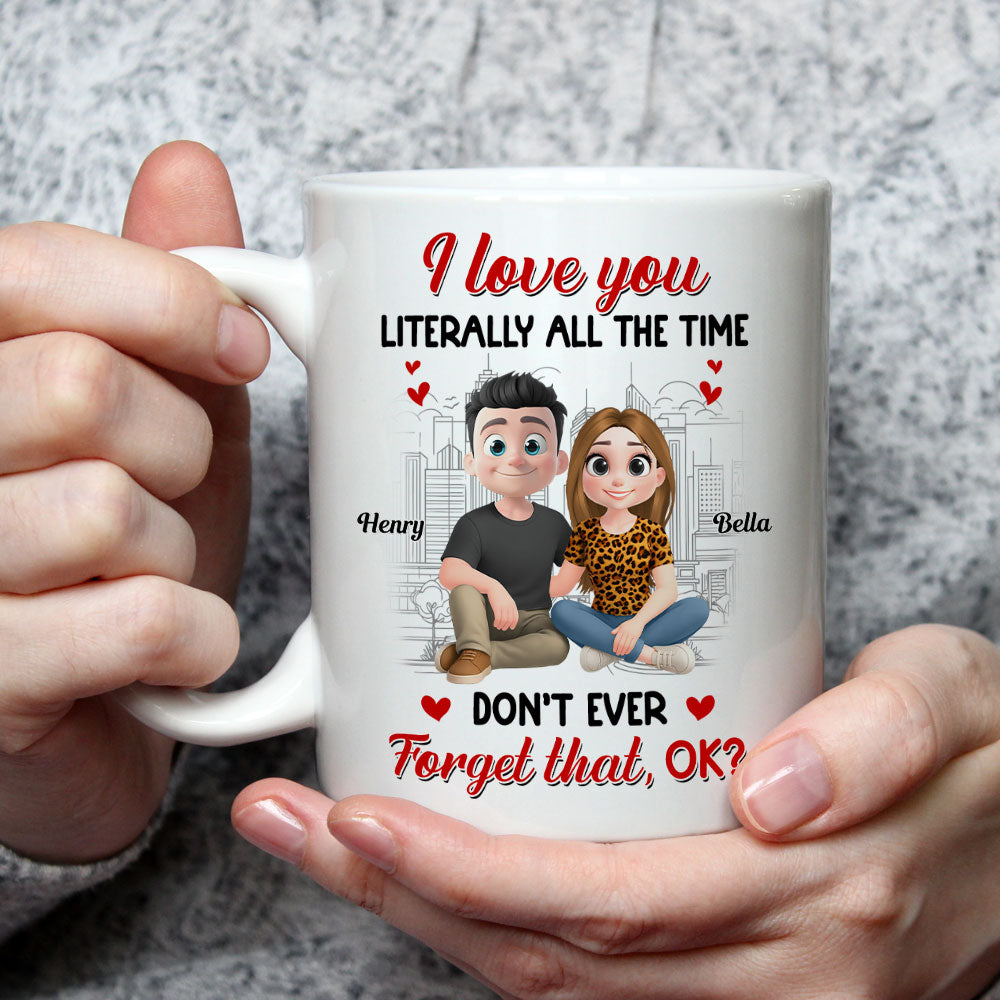 My Love Never Takes Breaks - Personalized Custom Coffee Mug
