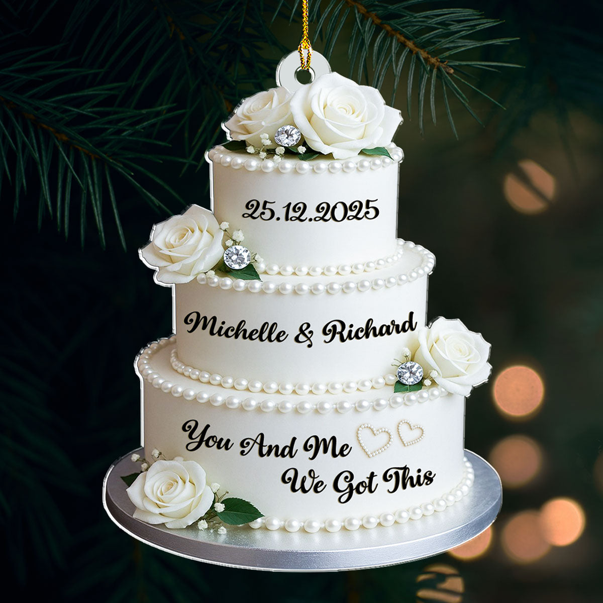 Mistletoe Moments 2025 - Personalized Custom Acrylic Ornament