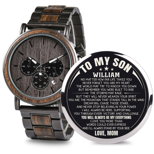 Remember You Were Built To Rise - Personalized Engraved Wooden Watches GQ026