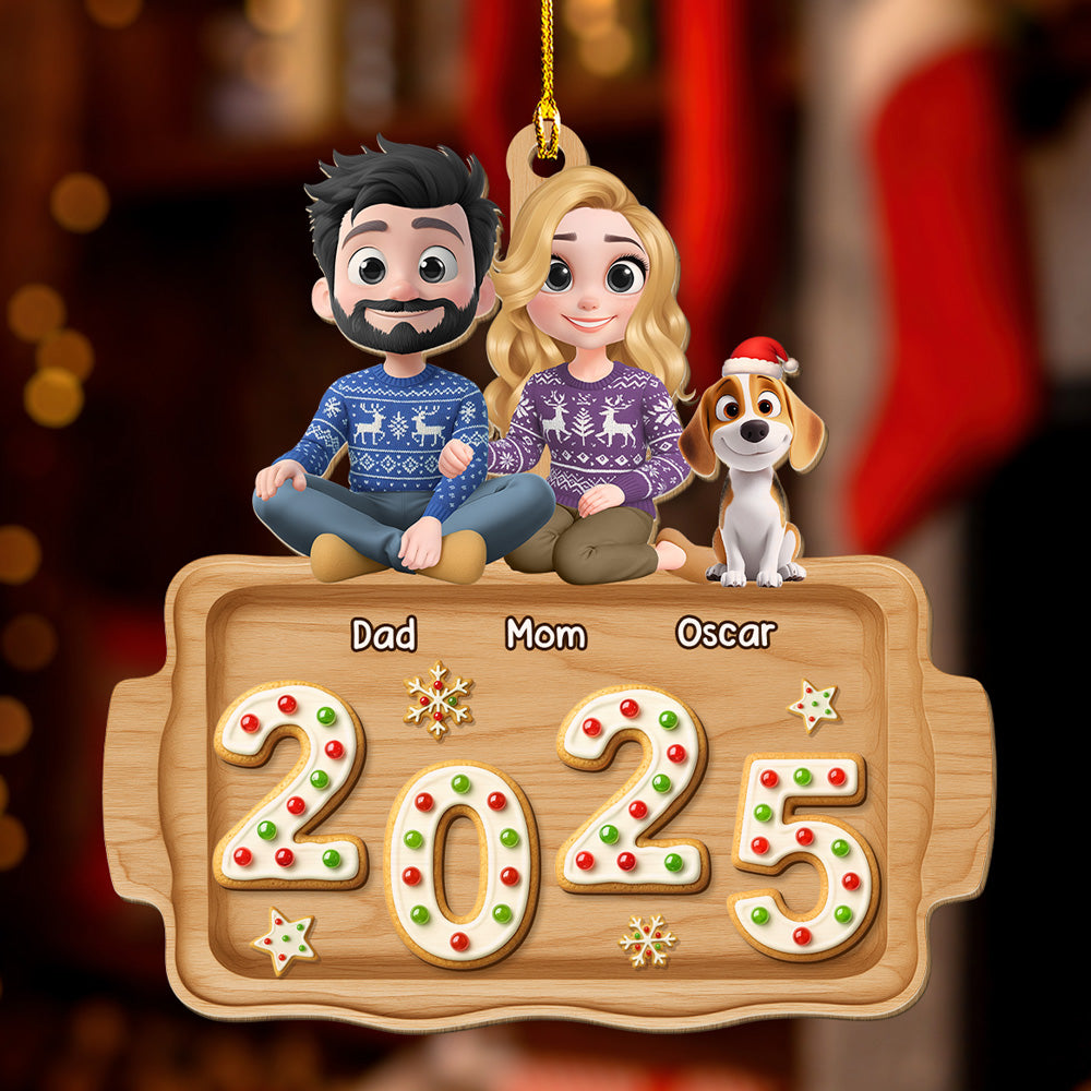 Family Cookies Dreams - Personalized Custom 3D Effect Wood Ornament