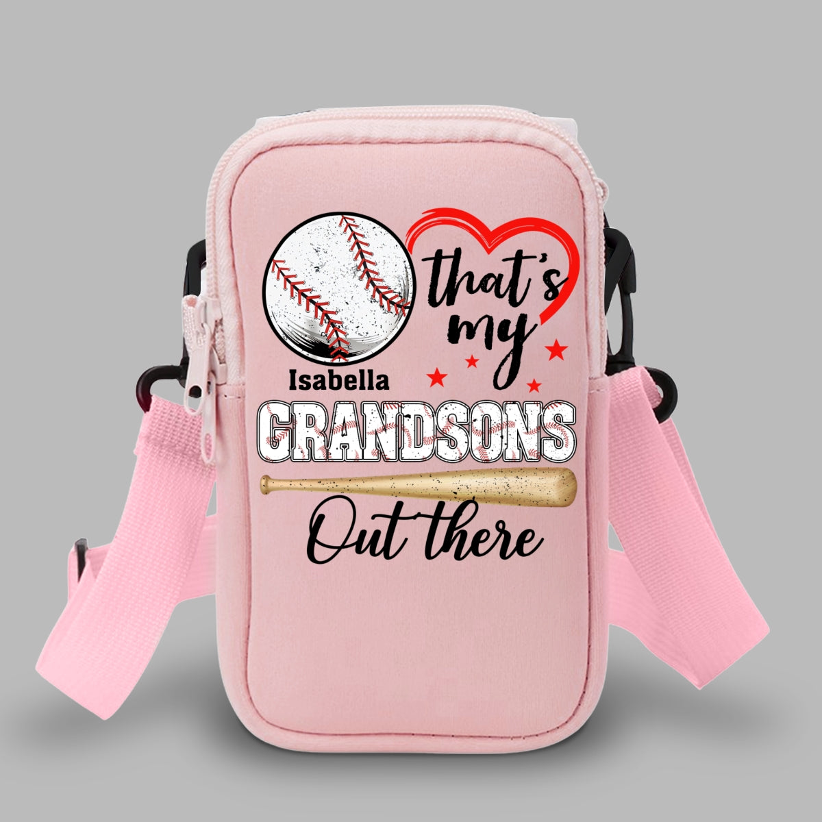 Look At My Grandson Out There - Personalized Custom Water Bottle Carrier Bag