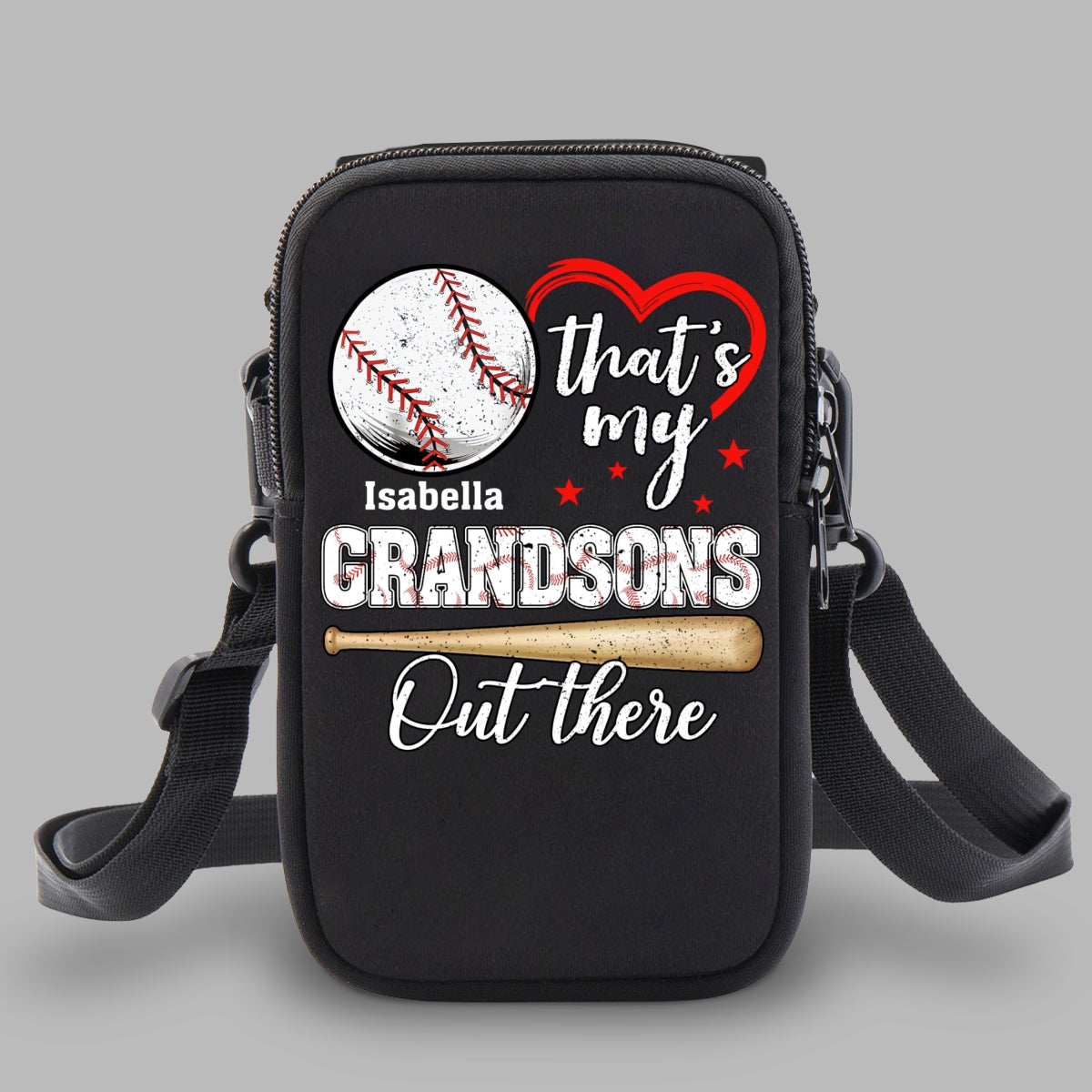 Look At My Grandson Out There - Personalized Custom Water Bottle Carrier Bag