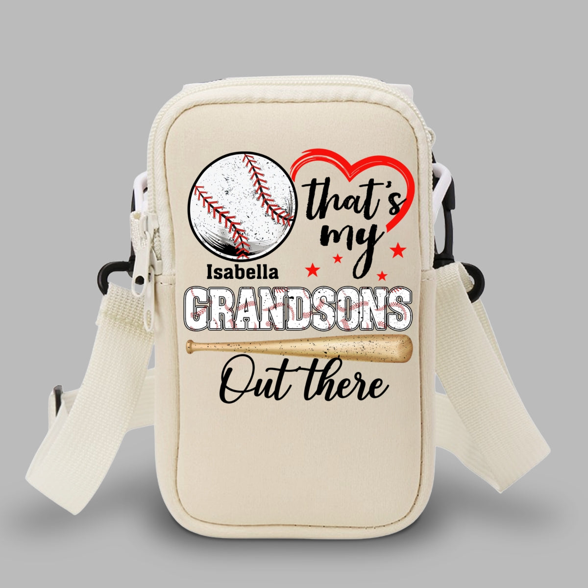 Look At My Grandson Out There - Personalized Custom Water Bottle Carrier Bag