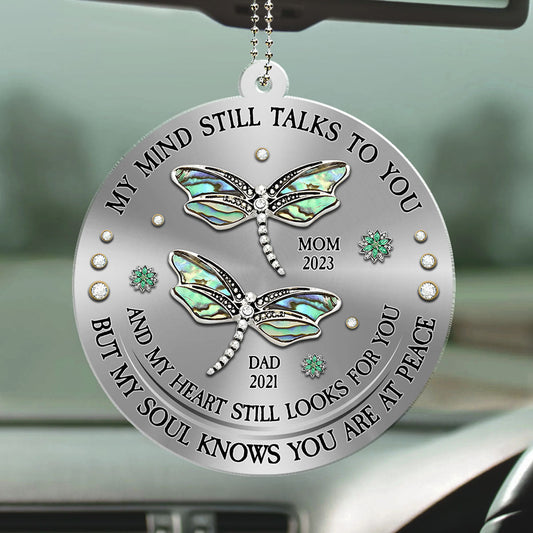 Dragonfly My Mind My Heart My Soul - Personalized Custom Car Ornament