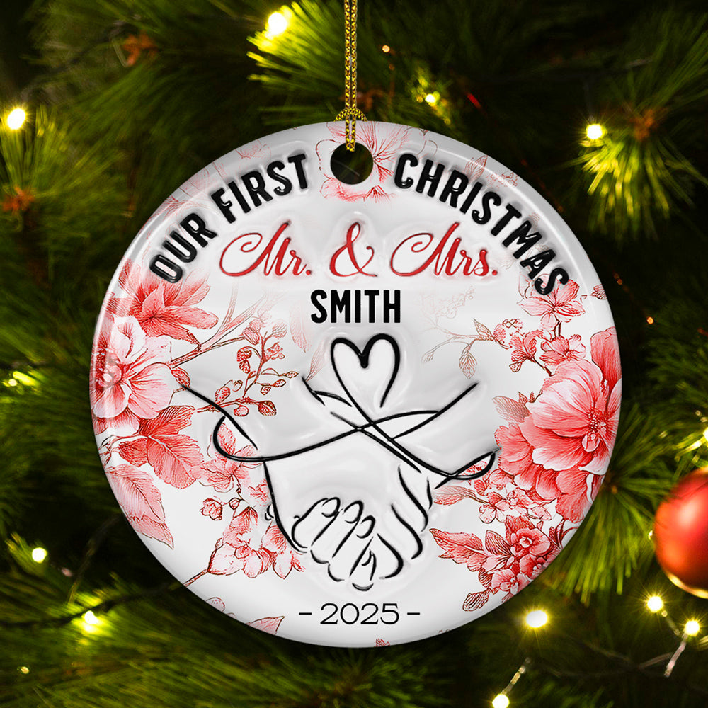 Always Close At Heart - Personalized Custom 3D Inflated Effect Ceramic Ornament