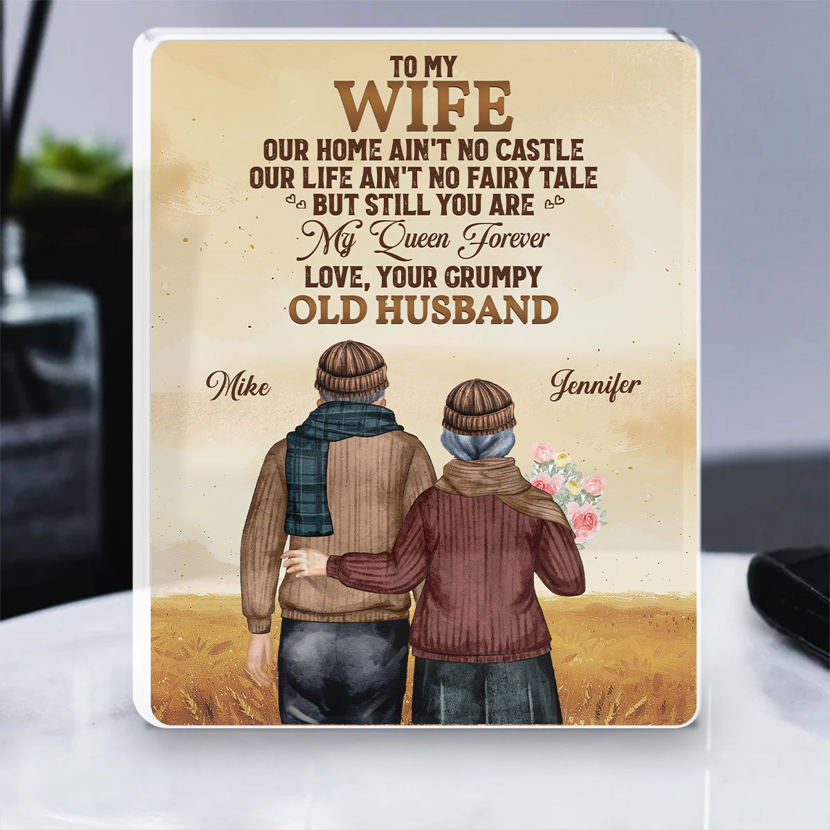 To My Wife You Are My Queen Forever - Personalized Custom Acrylic Plaque