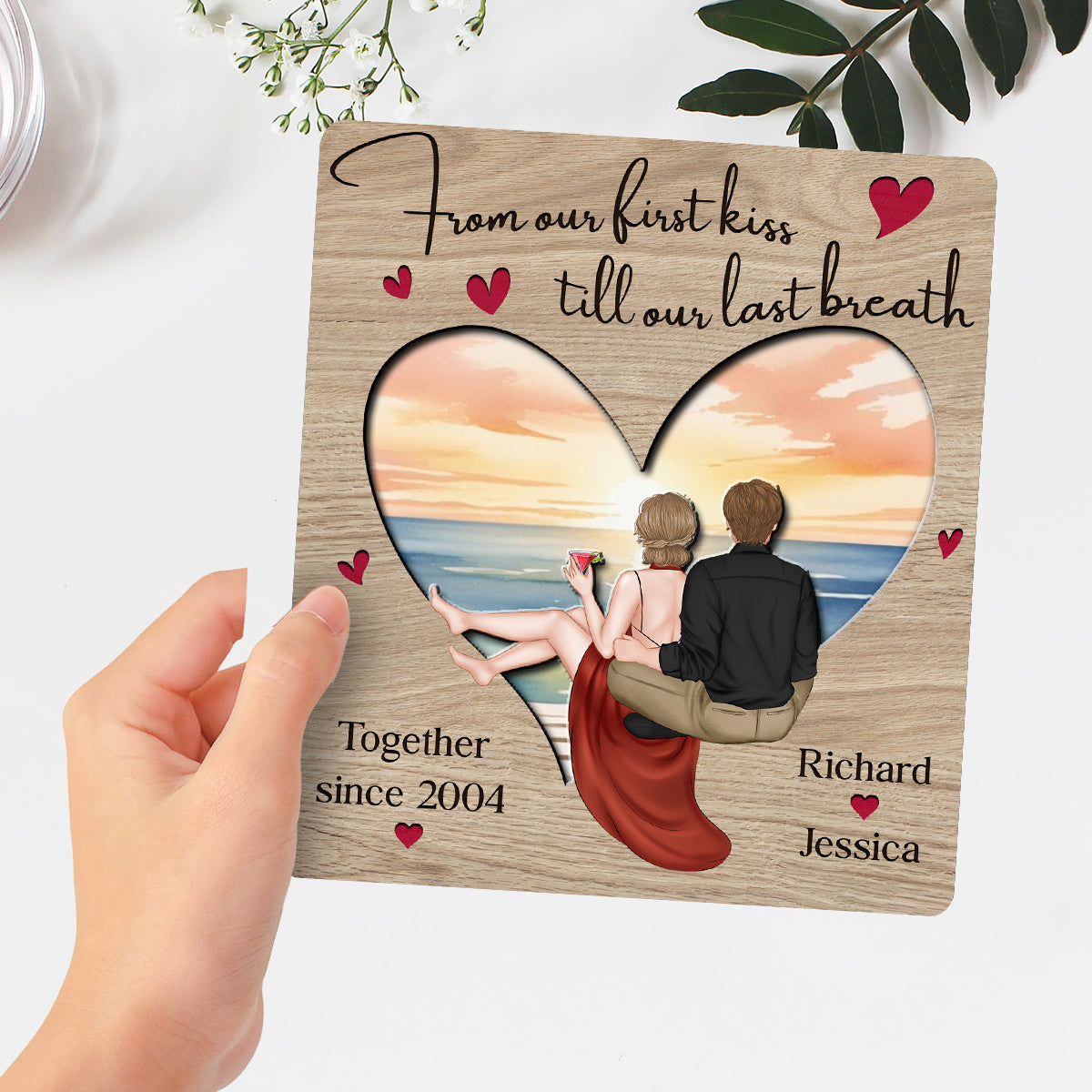 You And Me Till The End - Personalized Custom Wooden Plaque