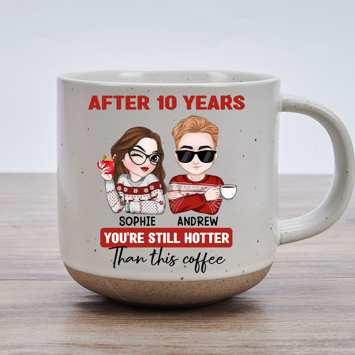 Hotter Than This Coffee - Personalized Custom Pottery Mug