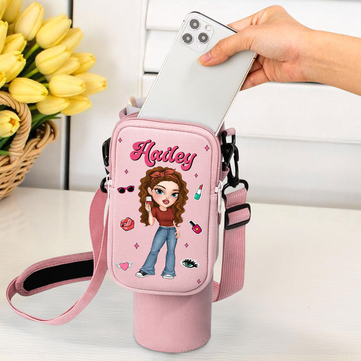 Y2K Girl - Personalized Custom 40oz Water Bottle Carrier Bag